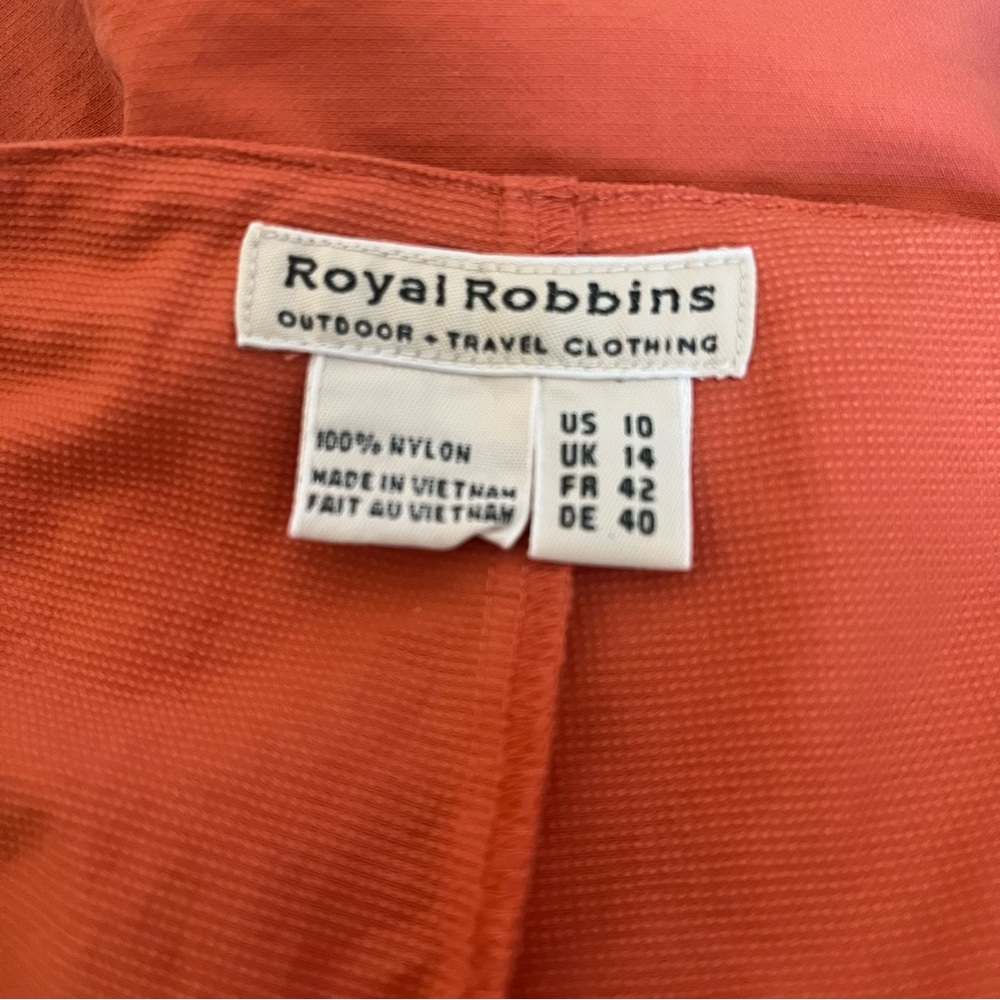 Royal Robbins Orange Brown 100% Nylon Faux Wrap Shorts Skort Hiking Camping 10 - Picture 7 of 8